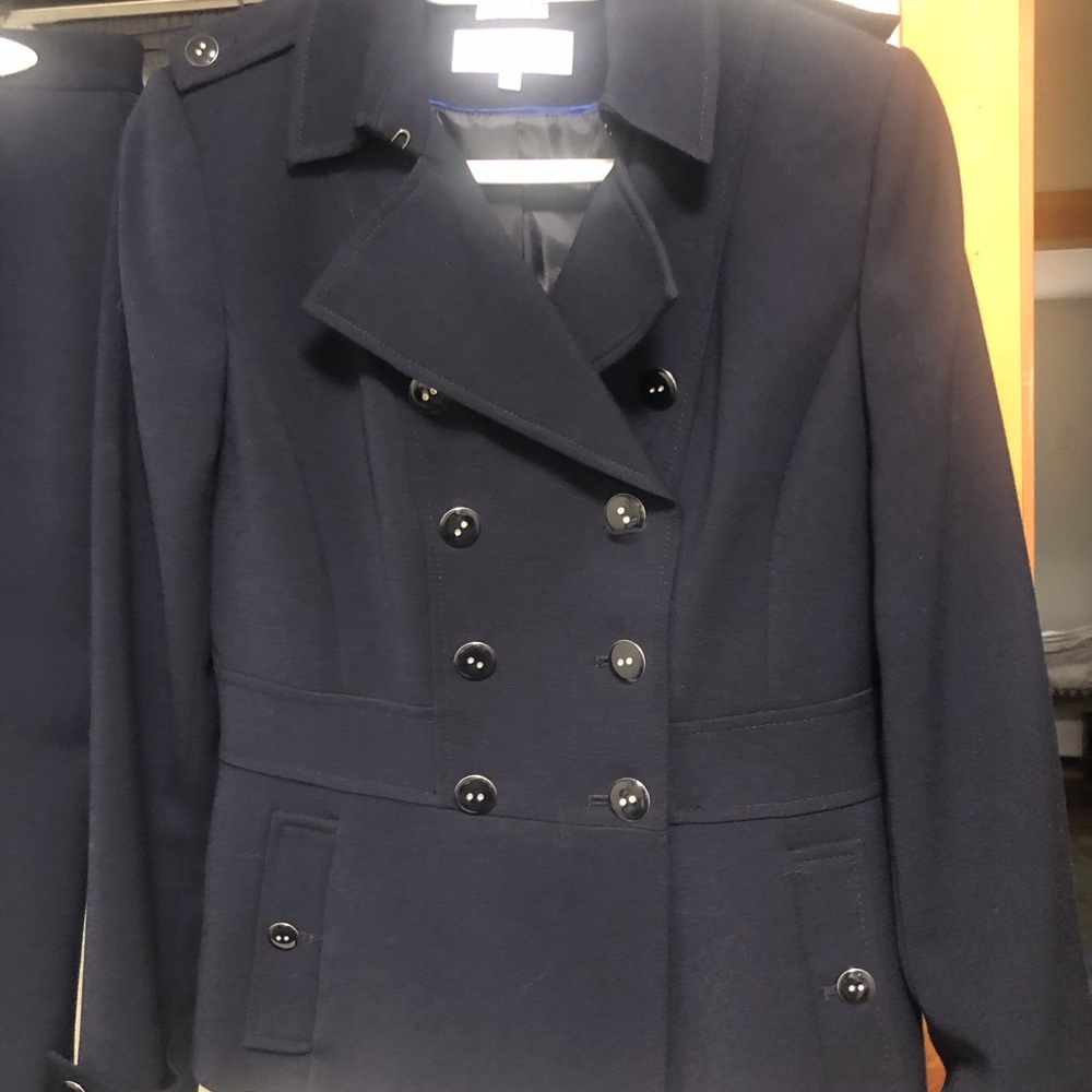 Calvin Klein Women's navy, Double-Breasted pant suit